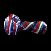 LA Pipes Stars and Stripes Independence Glass Spoon Pipe